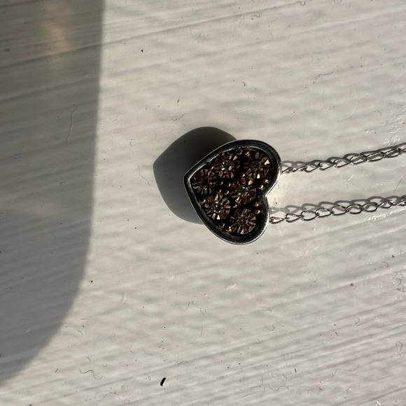 Zales champagne diamond Heart Pendant Necklace - Picture 6 of 6